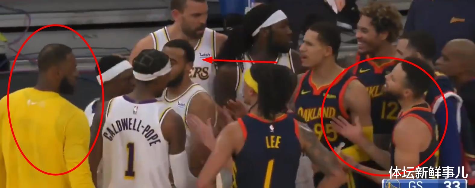 湖人隊|輸球又輸人！湖人117-91勇士，蘇群曝內情，庫里惹爭議，誰注意詹姆斯舉動