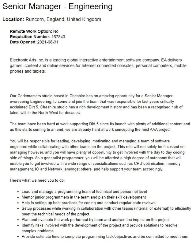 职业教育|传闻：《尘埃5》更新接近尾声 Codemasters构思全新3A大作