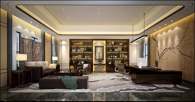办公室|如何设计董事长装修办公室更显档次，你这样设计就对了