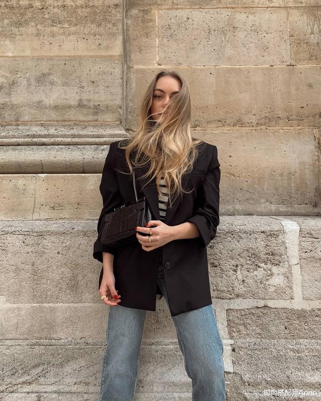 时尚搭配师Anna|多少个秋天过去了,法国姑娘依旧只爱这3款西装外套,太气质了