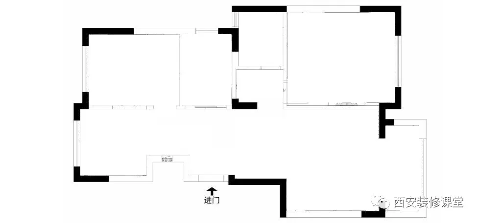 110㎡两室变三室，清爽简约宅