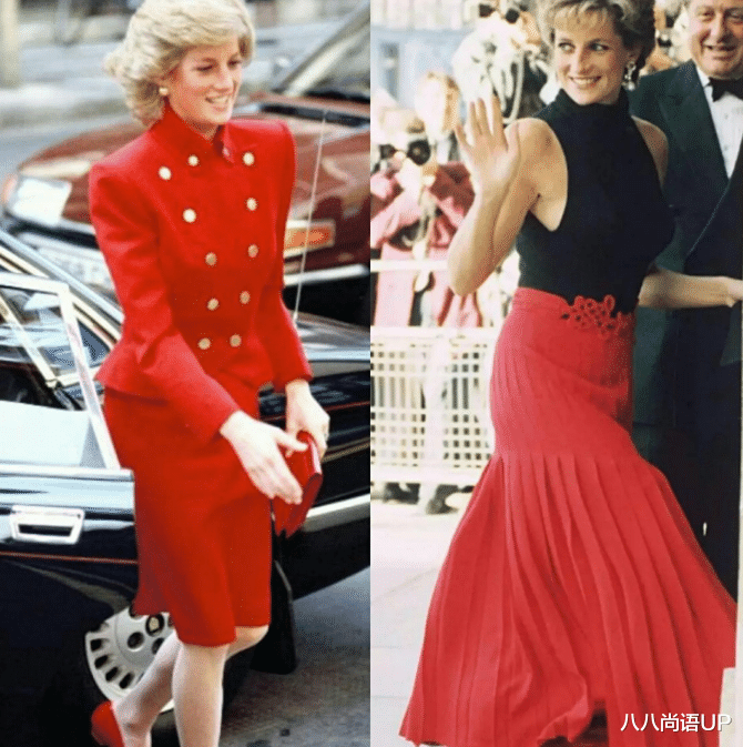 八八尚语UP 凯特全红造型现身,高领打底衫配半身裙,新着装颇有戴安娜的影子