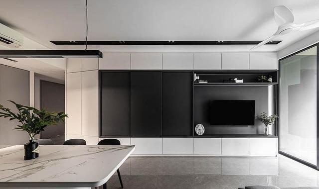 第一次装修105㎡新房,分享心得:经典黑白灰配色,越简约越高级