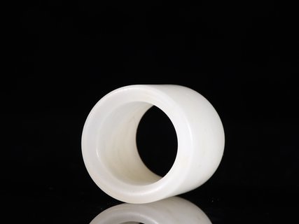 雕刻|和田玉 巧色 扁条 手镯