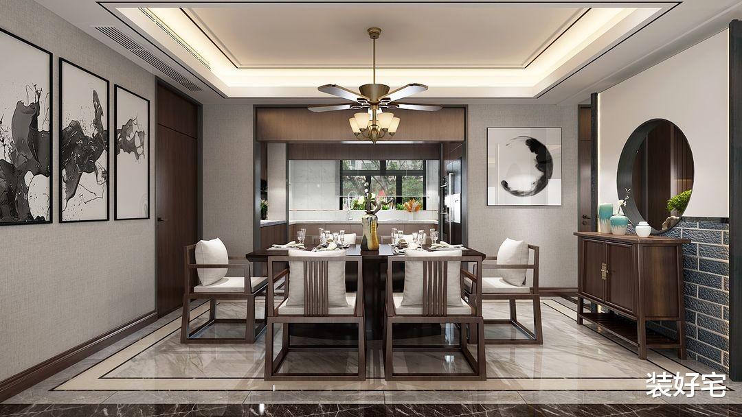 |160平中式风设计，阳台打造这样一处景观，每天都愿意早点回家