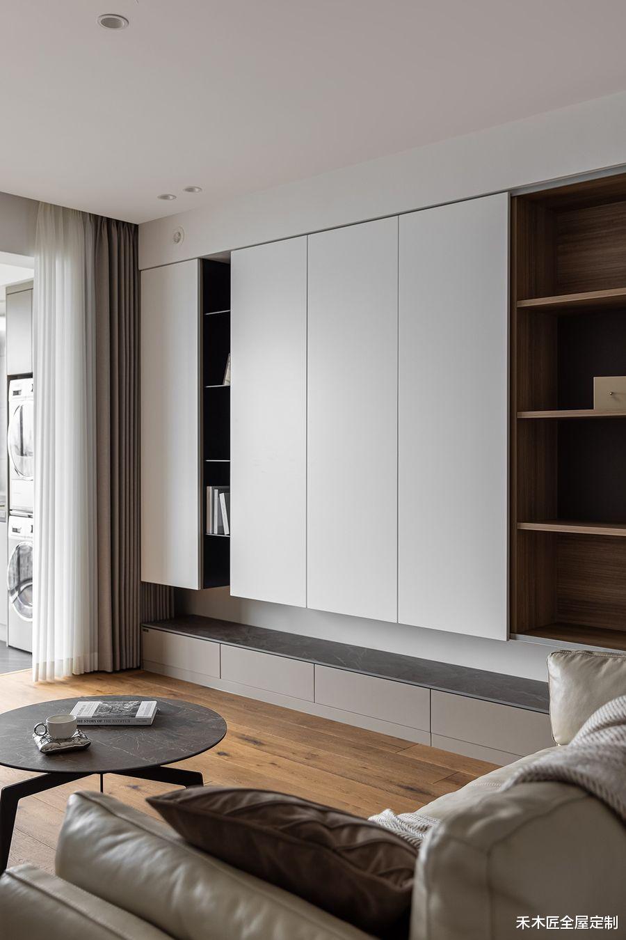 禾木匠全屋定制 153㎡六口之家，现代简约风，整洁大方又从容优雅！
