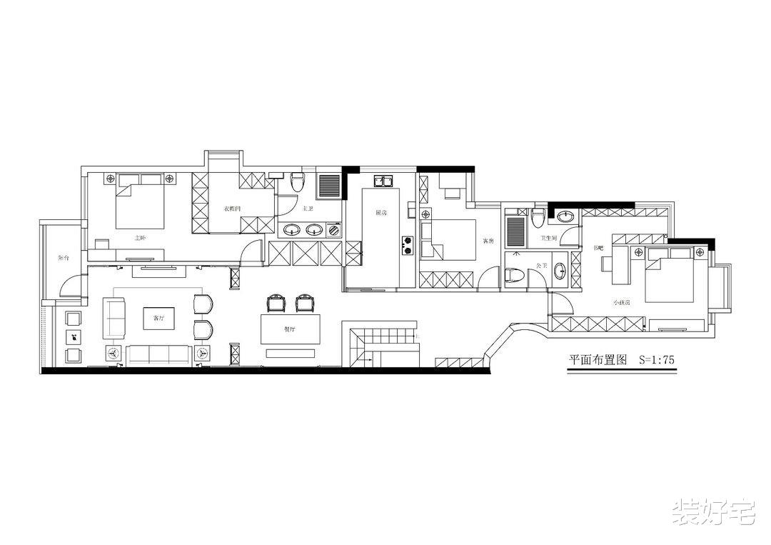 |90后小夫妻却偏爱中式装修，去除繁琐设计，书房的设计更为独特！