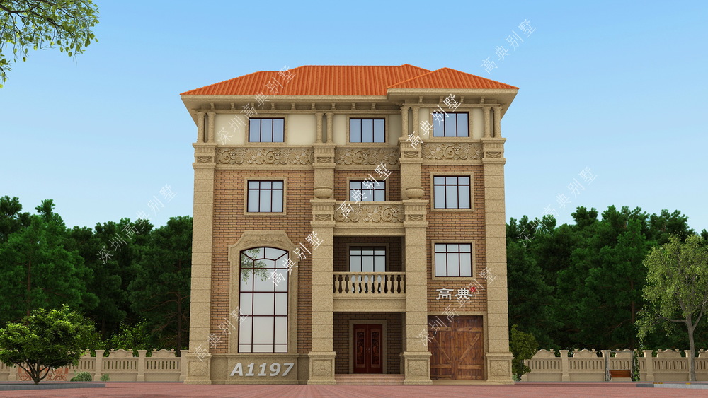 定制设计的欧式别墅,外观非常现代时尚,内部实用。