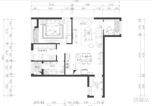 装修坊|70平的魔法空间，有独立浴缸和衣帽间，堪称两个人居住的首选