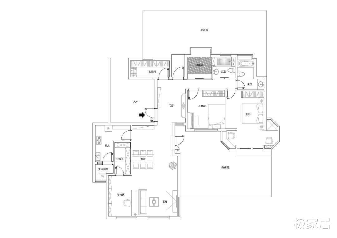 两户变一户的大改造,原木风烘托出自然气息,谁看了都会爱上