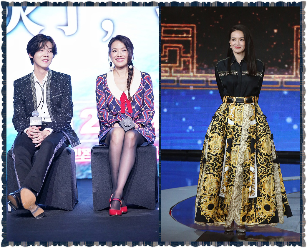 舒淇|舒淇和鹿晗真的差了14岁吗？穿衣打扮挺成熟，西服也能穿出少女感
