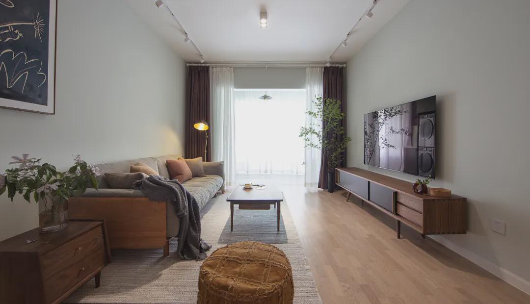 68m2潮流复古风格装修，打造自然宁静居住氛围