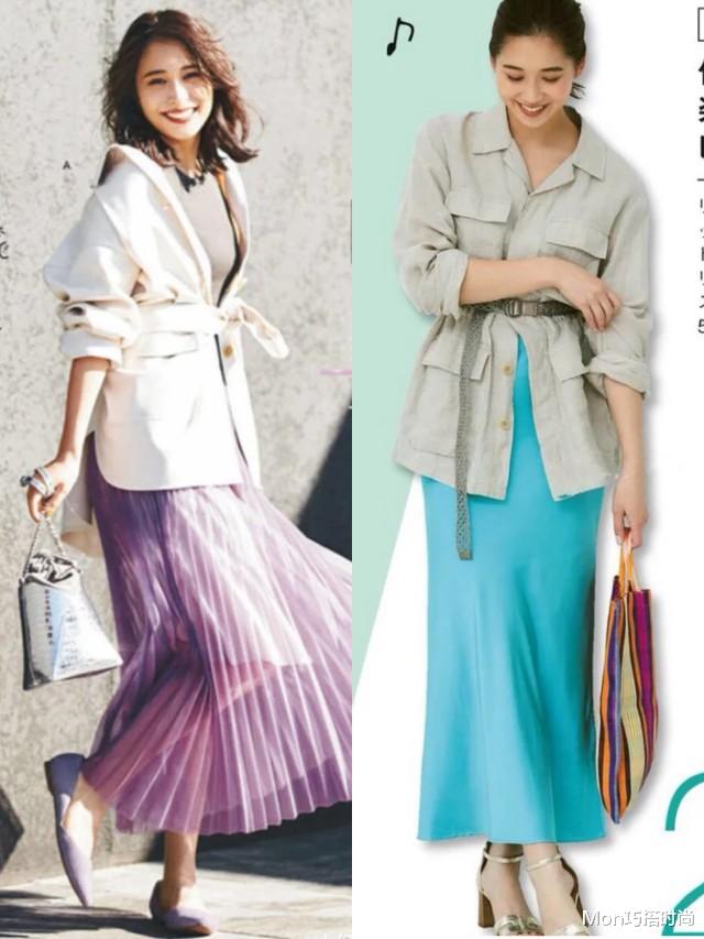 Mon巧搭时尚|风衣下面不一定要穿裤子,今年流行配半裙,时髦显瘦,又气质高级