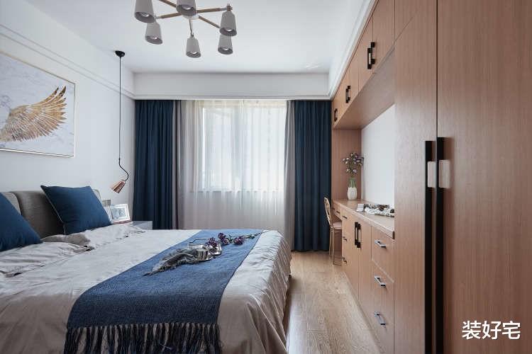 甲醛|139平原木风，玄关就非常吸引人，卧室这样装，衣柜书桌都有了