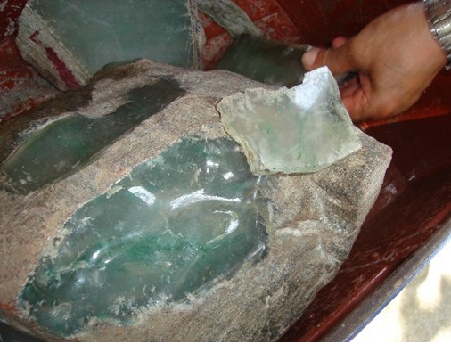 翡翠|翡翠原石详解-----摩西砂(图文)