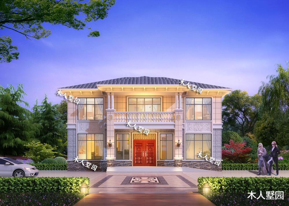 |极致简约,不缺魅力,3栋对称设计的二层别墅,造价均低于30万