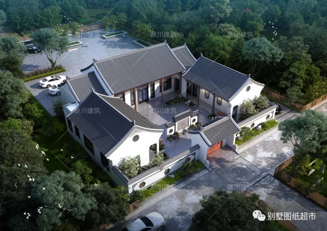 别墅|占地531㎡，一层中式四合院，50岁能住上就是人生赢家