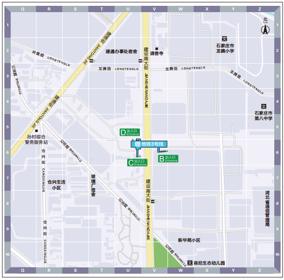 石家庄日报客户端 石家庄地铁3号线一期东段及二期工程车站出入口位置示意图公布