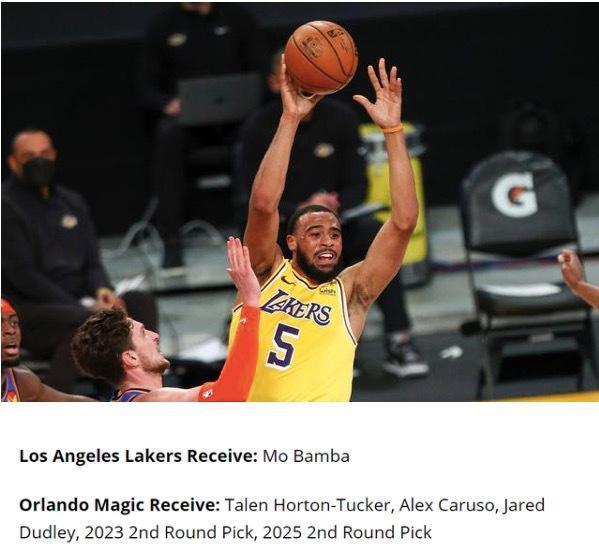 湖人队|湖人又有动作！瞄准14+12悍将！5换1交易方案出炉，20岁新星离开