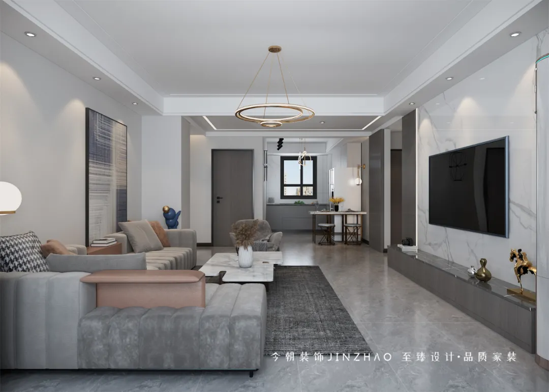 |117㎡现代简约风,经典高级灰,点亮生活格调!