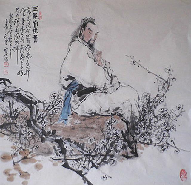 恒哥超级奶爸|赏画品诗，翰墨飘香：王冕的梅花诗情画意，诗人的形象跃然纸上