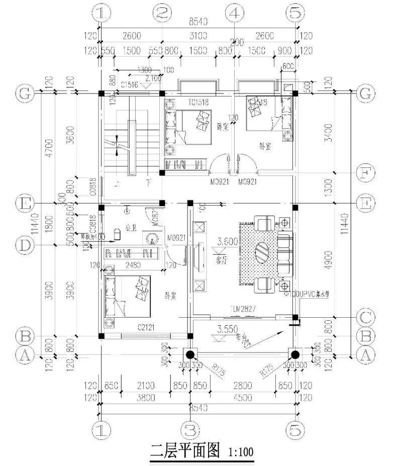别墅|35万内造价的三款农村别墅图纸，庭院别墅大露台，有小庭院
