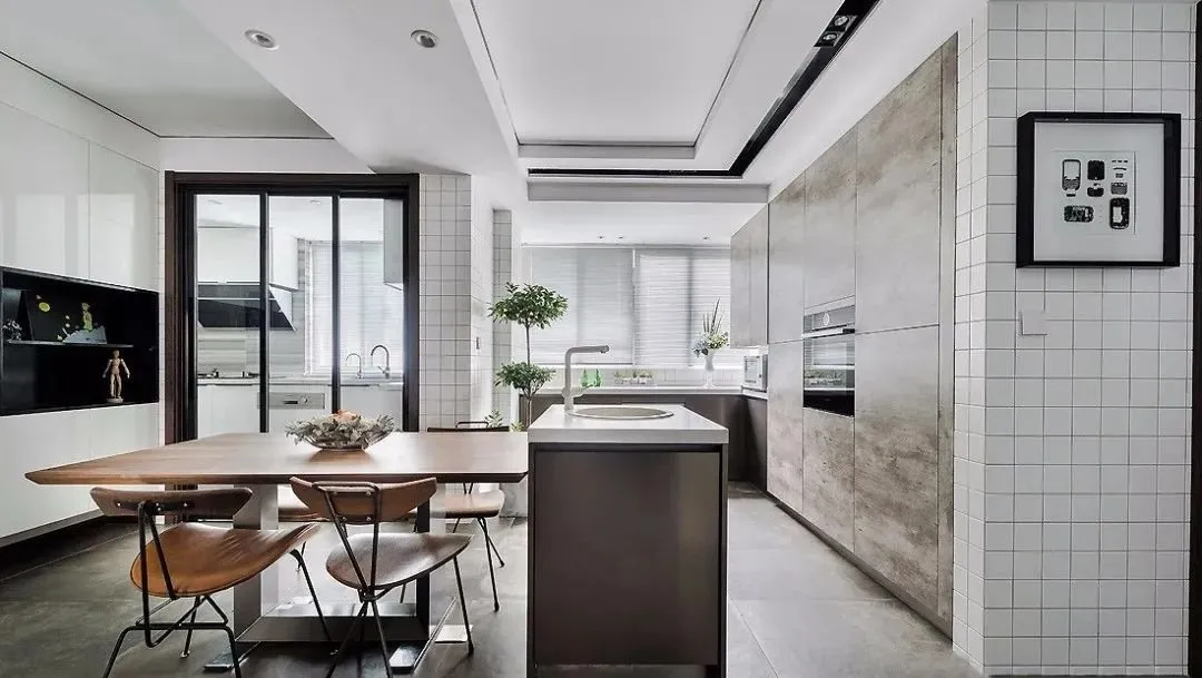 老年小妙招|153㎡工业风案例,高级而有质感,收纳空间满满!