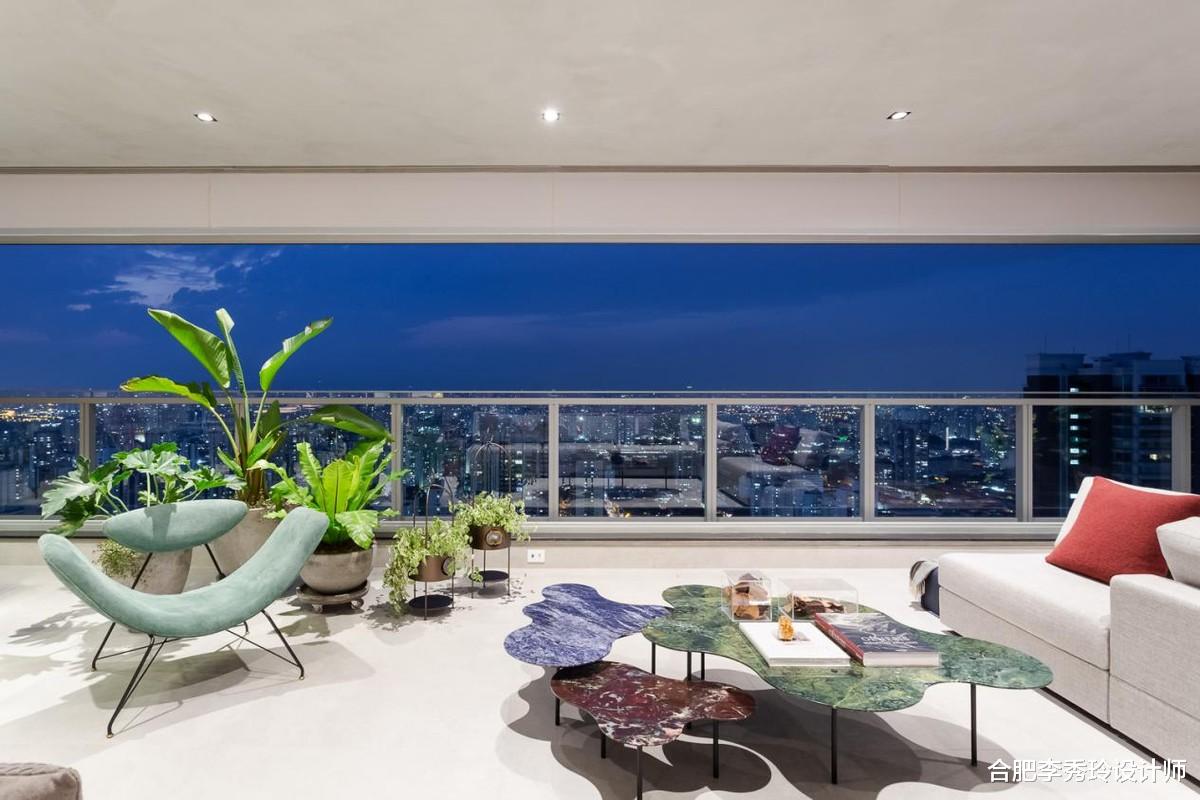 合肥李秀玲设计师|再次买房我还要选顶楼，大横厅180°全景阳台，房价贵点也接受