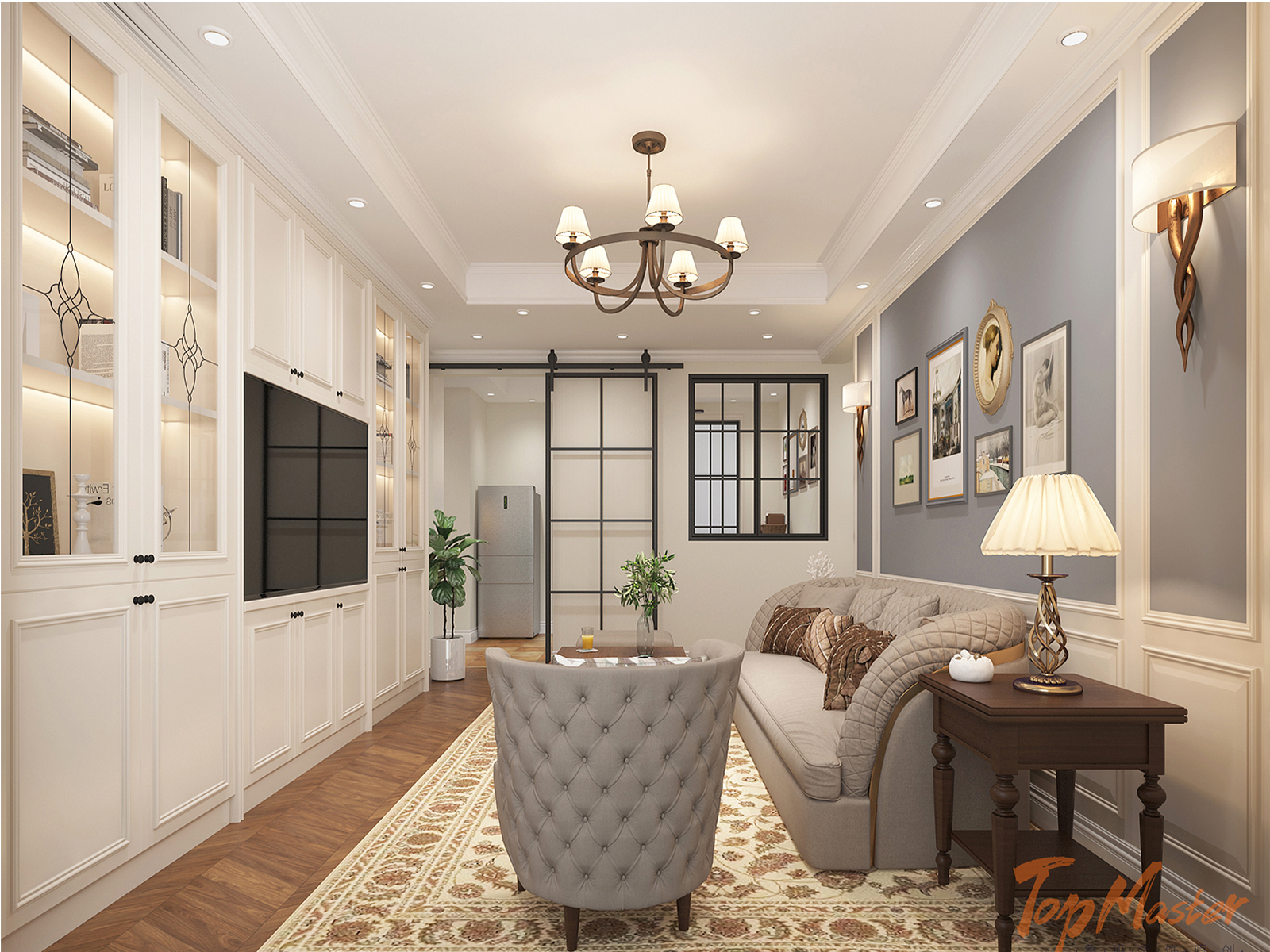 【鲁班装饰】吾悦首府117㎡简欧风格，高雅的居家情调