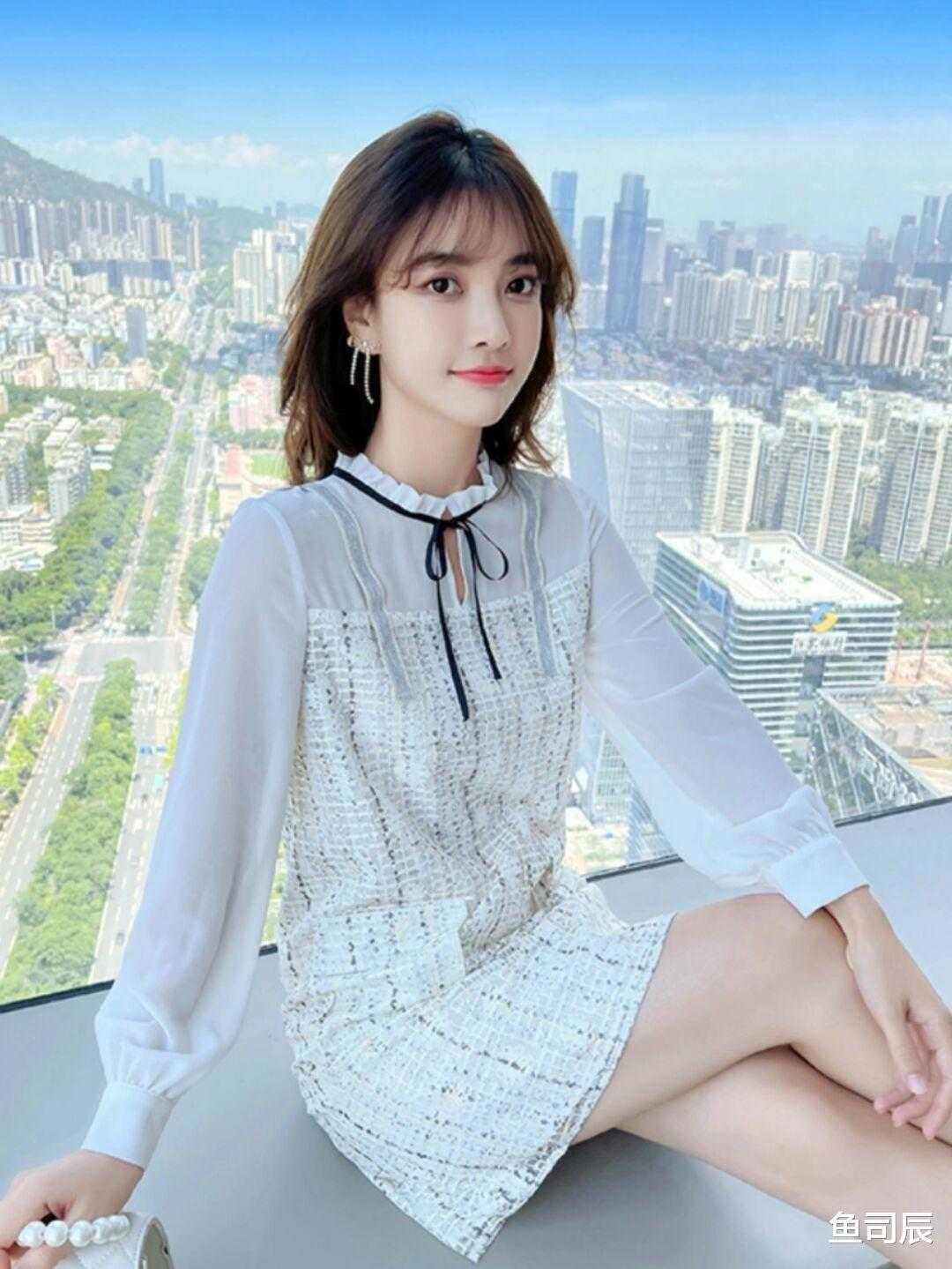 鱼司辰|日常穿搭小心机，紫色衬衫搭配半身裙提升品位，同时又能提升气质
