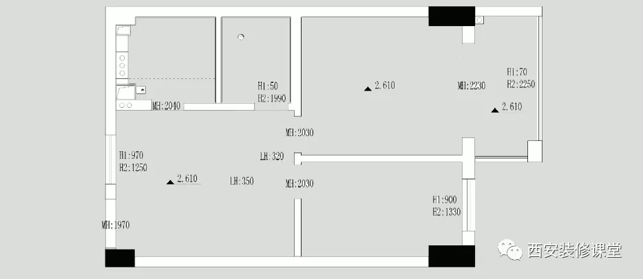 80㎡两室暗厨暗卫暗厅,打造童心之家