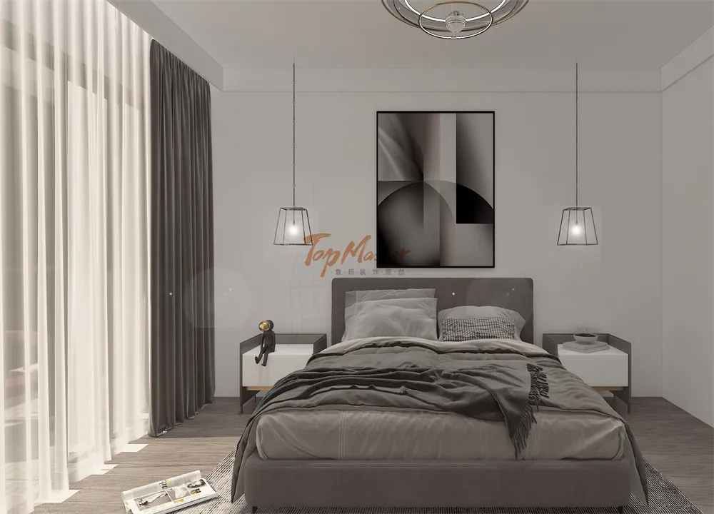 【鲁班装饰】紫鸢堡400㎡现代风格，家的雕刻