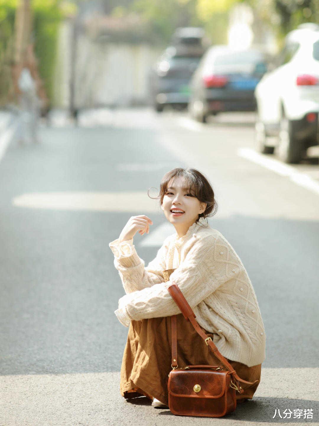 八分穿搭 小个子女生冬天怎么穿？这些针织外套保暖又温柔，显高又时髦