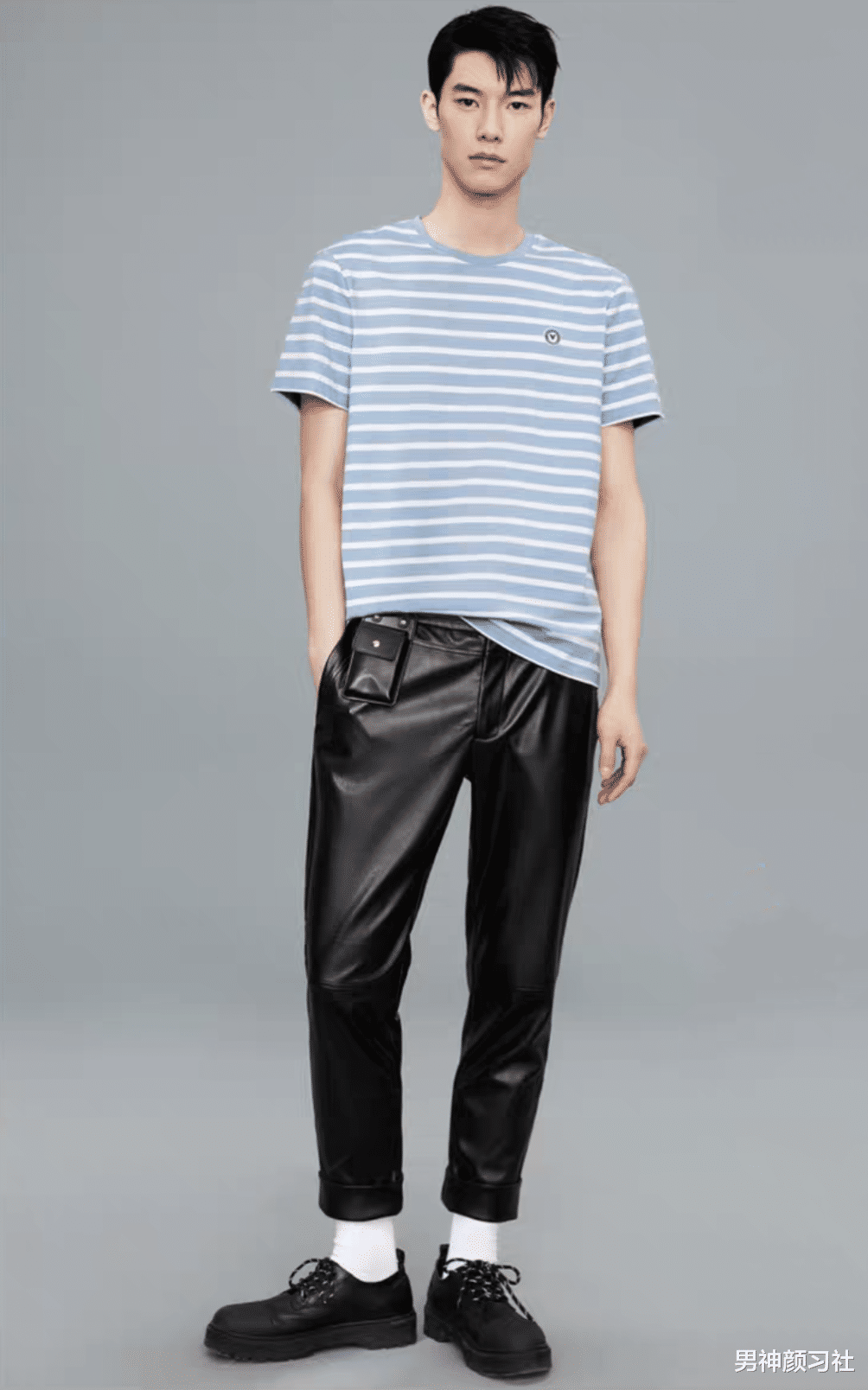 男神颜习社|条纹T恤，男人的“穿搭美学”，海澜之家铁山靠同款助你摆脱平庸