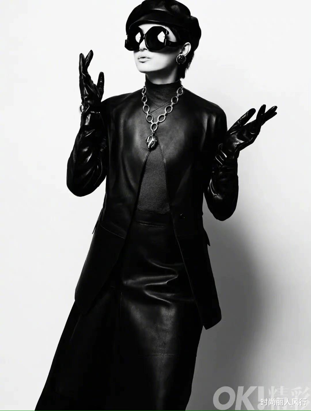 时尚丽人风行|孙俪硬凹时尚造型大翻车!穿红西装土气十足,黑白也难穿出惊艳感