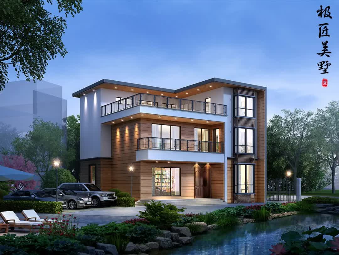 |农村坡屋顶太麻烦，平屋顶正流行，14×11米三层平顶户型分享