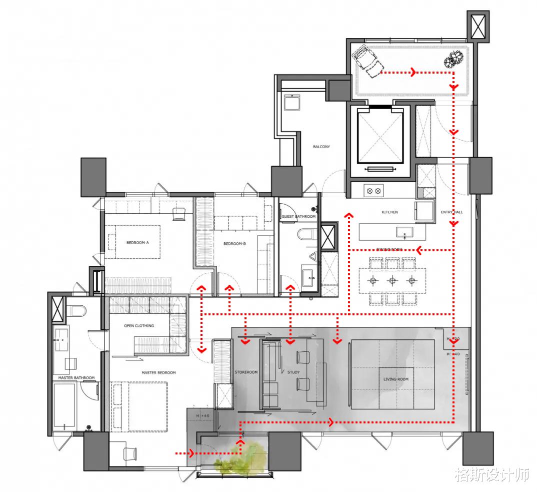 台湾夫妻138㎡的家，因巧妙布局而走红网络，客厅设计好特别