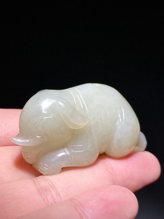 和田玉籽料|清中期 和田玉籽料 白玉 玉象