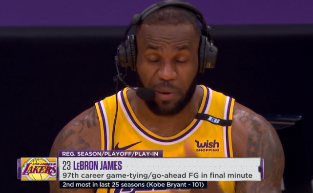 勒布朗·詹姆斯|詹姆斯谈制胜三分：当时看到3个篮筐！浓眉调侃：我们得多戳他的眼睛