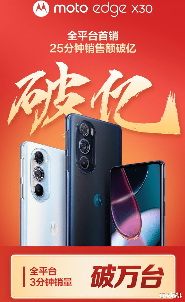 摩托罗拉|摩托罗拉edge X30首销3分钟破1万台！销售比其他手机逊色不少