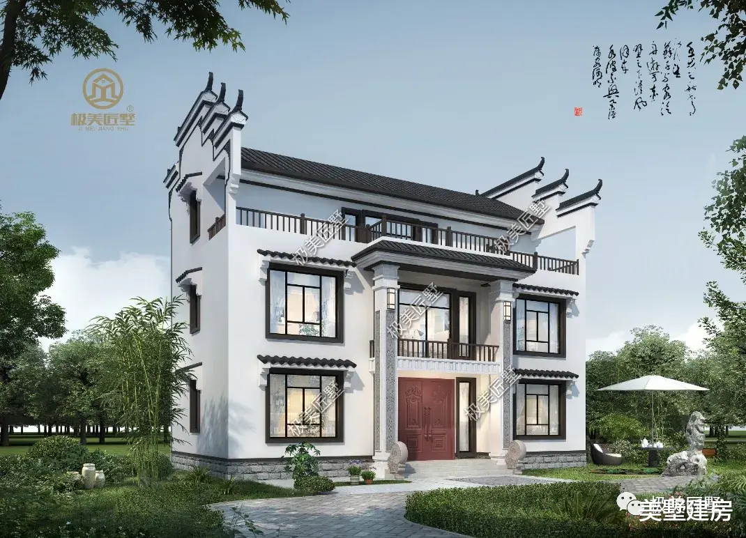郑州|两层半徽式别墅，大气经典不过时，建在老家无人不夸！