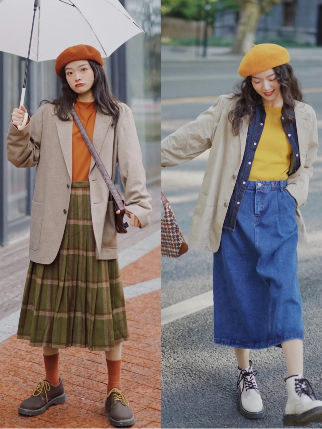 静静时尚达人|秋天“温柔色”简约的穿搭，干净利索有质感！照穿也时尚高级