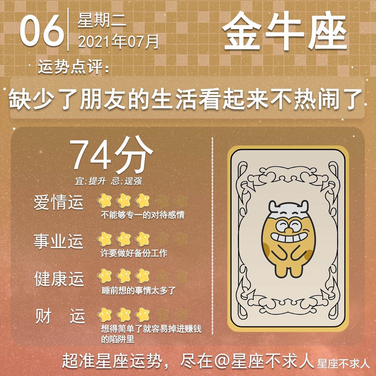 星座不求人|十二星座7月6号运势