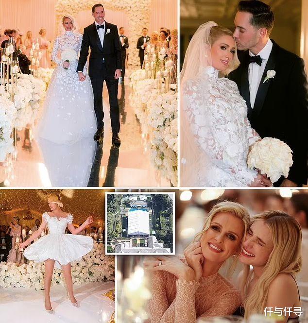 希尔顿|希尔顿40岁成人妻，昔日小妹卡戴珊为其提裙摆送嫁，奢华婚礼曝光