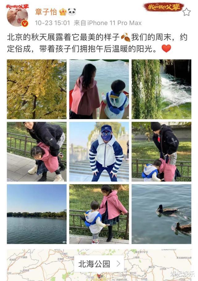 周杰伦|章子怡晒一家四口出游照，醒醒跟弟弟互动可爱，不见小苹果