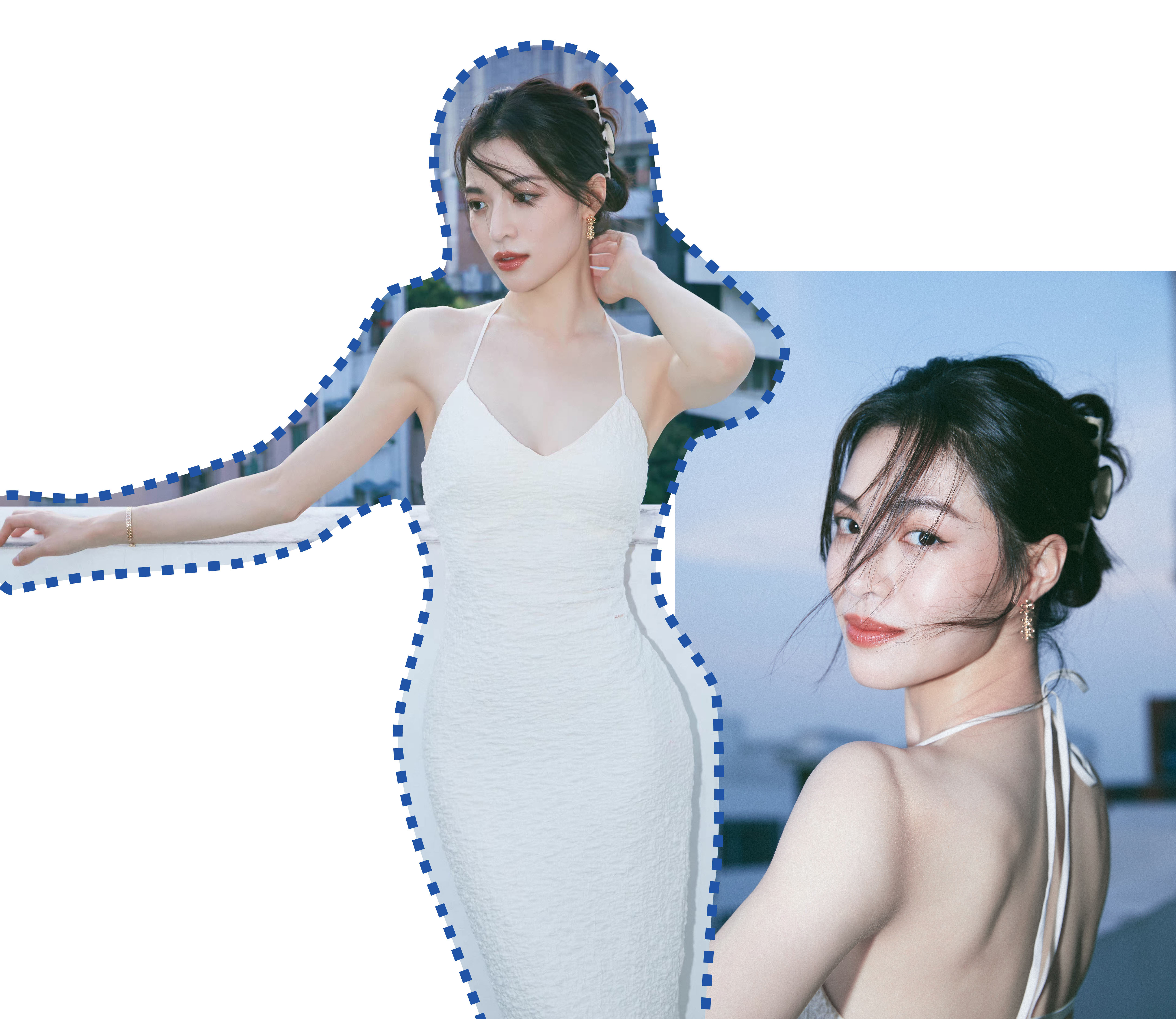 时尚不打羊|钟楚曦不做港风美女改走纯欲风?巧用锁骨裙展现撩人身材,太绝了