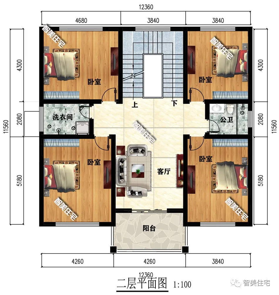 |简约带堂屋的农村别墅,欧式风格设计,每户造价30万左右