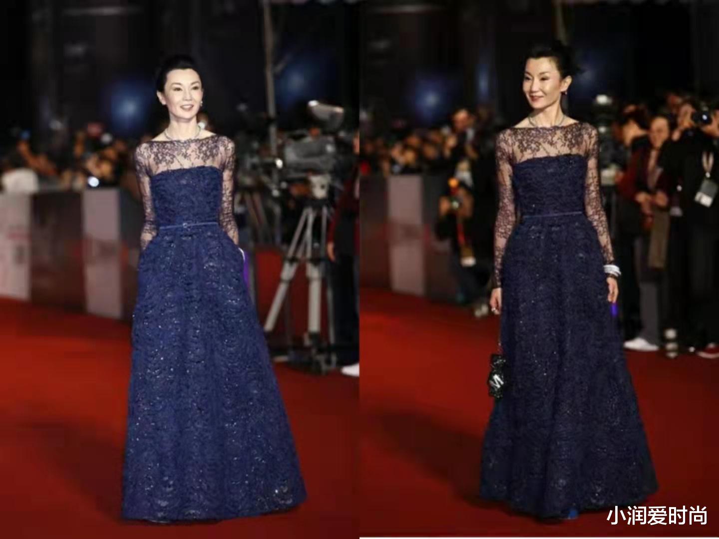 小润爱时尚 张曼玉老年干瘦穿戴仍讲究，毛衣搭围巾保暖不臃肿，秋冬照穿时髦