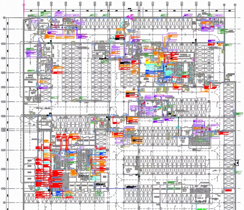 地库机电管线与支吊架深化设计，示例学习