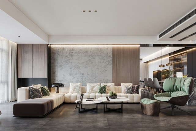 今日共享轻奢风的三居室,空间精美,设计方案大气!